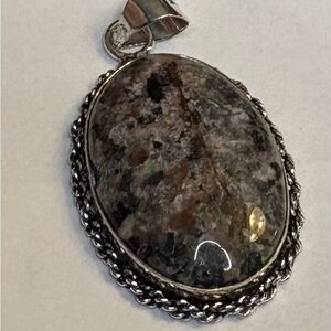 Elegant Silver and Astrophyllite or Sodalite Stone